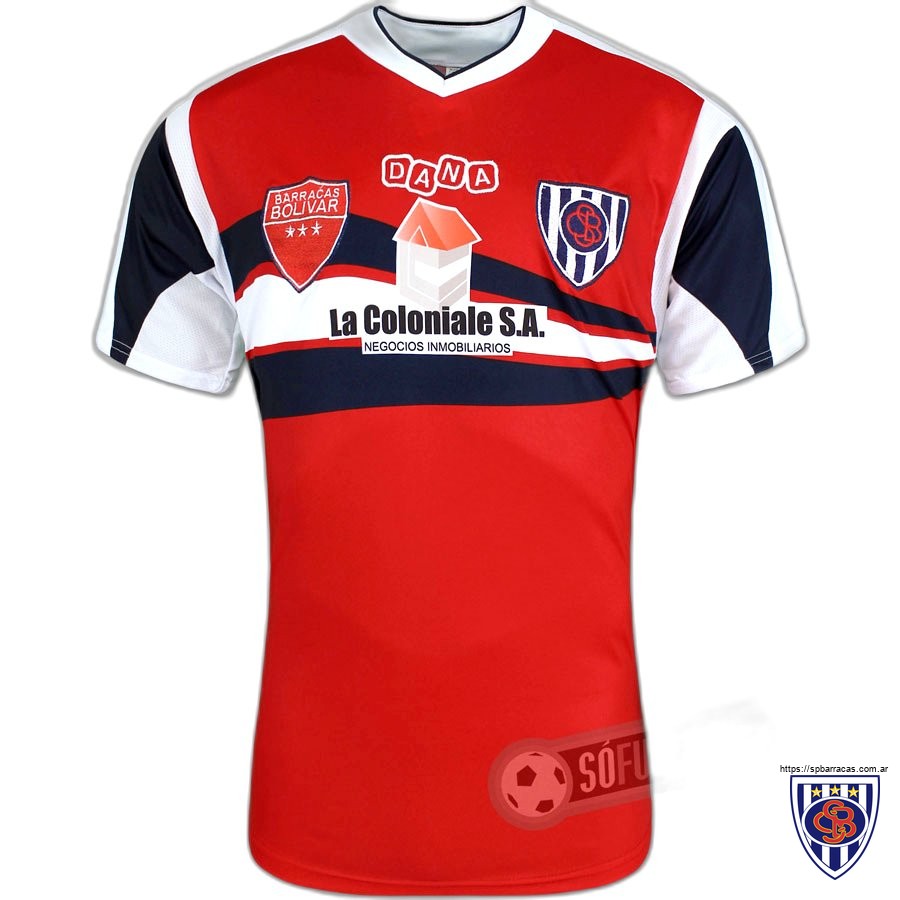 Camiseta suplente cuando Sportivo Barracas fue gerenciado.